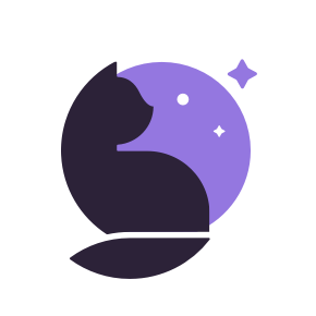 The witchraft logo - A cat gazing at the moon